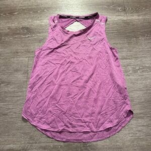 Nike Running Tank Top Womens Small Pink Vented Reflective Swoosh Lightweight‎